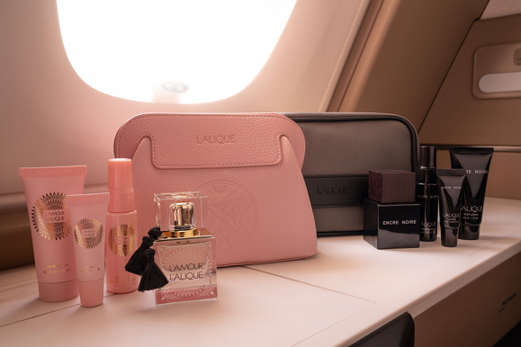 Singapore Airlines Suites Lalique crystal amenities